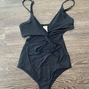 Black L*SPACE twist front cut out one piece